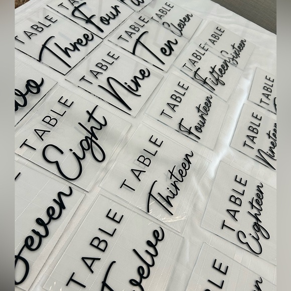 Wedding Handmade Elegant Acrylic Black Table Numbers - Picture 9 of 11